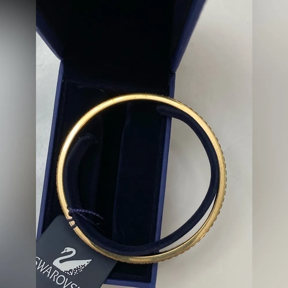 New Swarovski Crystal Gold Bangle - Image 3