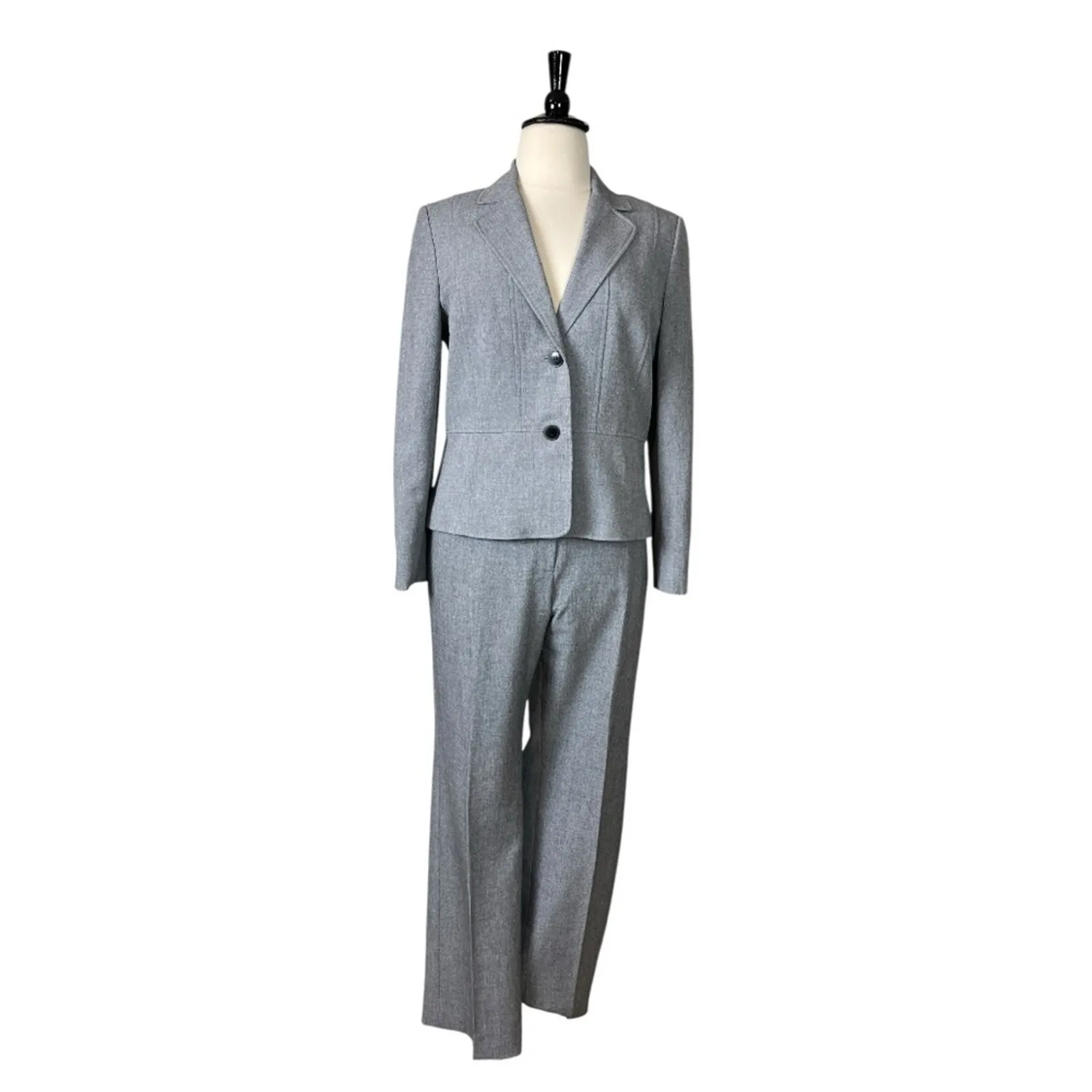 Kasper Women’s Pant Suit 2 Button Kate Classic Fit Notch Lapel Gray Plus Size 16 - Image 15