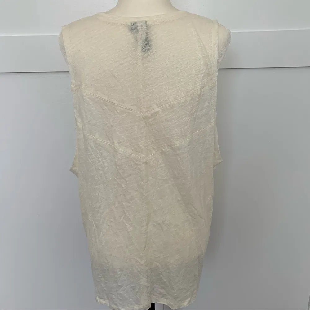 Sweaty Betty Flow Linen Raw Edge Linen Muscle Tank XL - Image 6