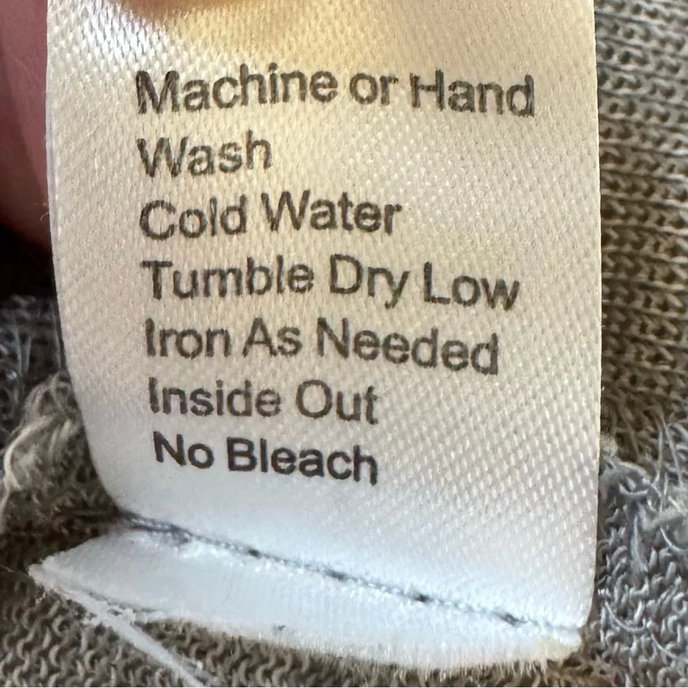 Ming Wang Open Front Long Cardigan Duster XL Gray Acrylic Knit Lagenlook Office - Image 8