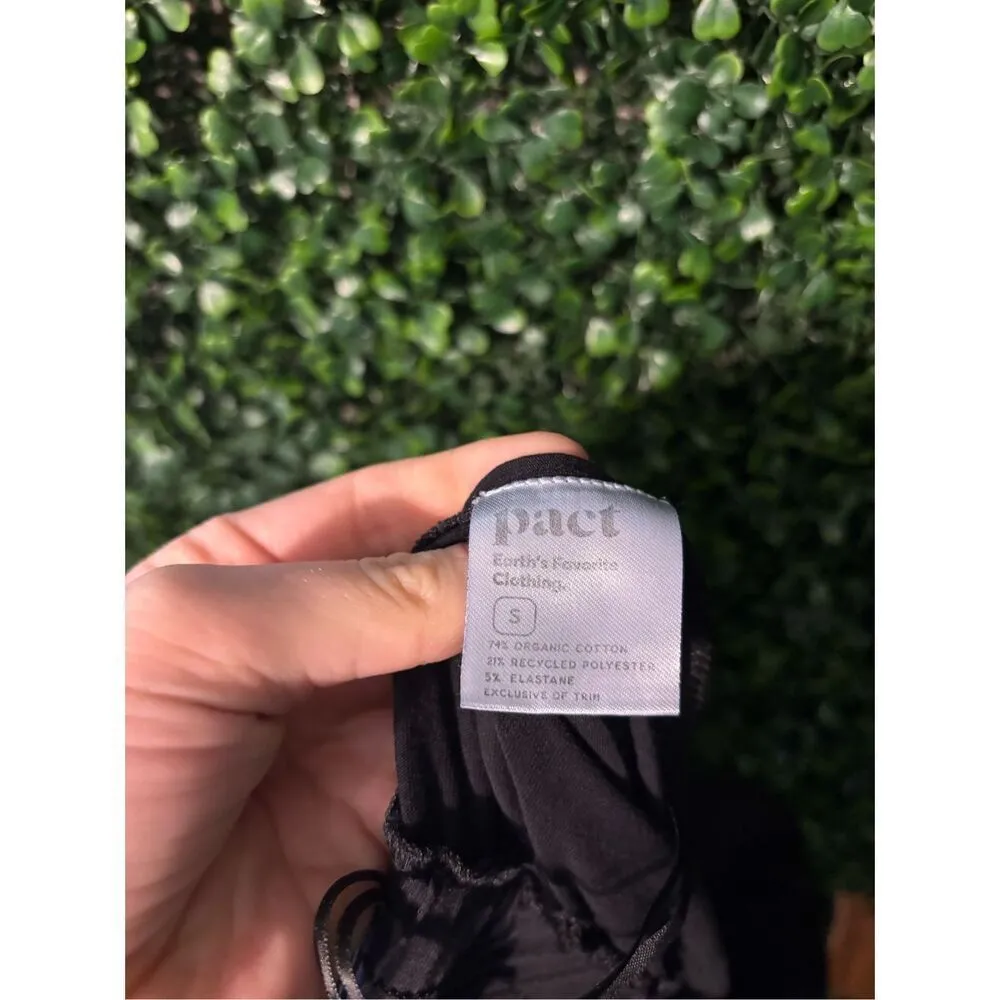 Pact  Revive Deep-V Black Jumpsuit Size Small - Image 5