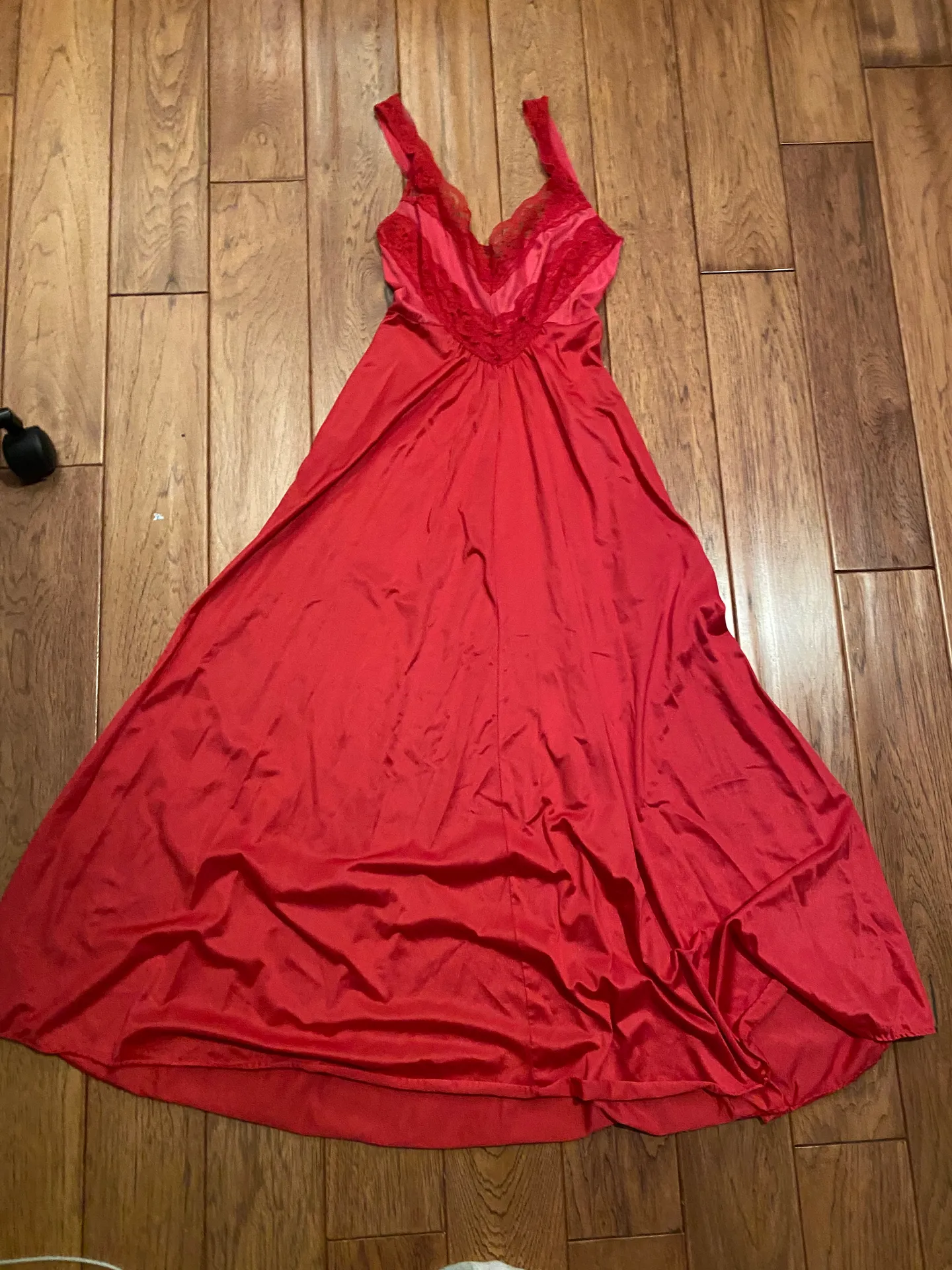 Vintage Silk Lace Pink Dress Size M - Image 4