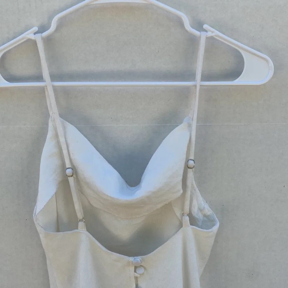 NWOT Princess Polly Womens Size 0 white Cheri cowl neck button back Mini dress - Image 6