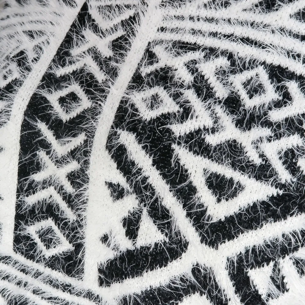 Cecico  Aztec Print Fuzzy Eyelash Sweater - Image 4