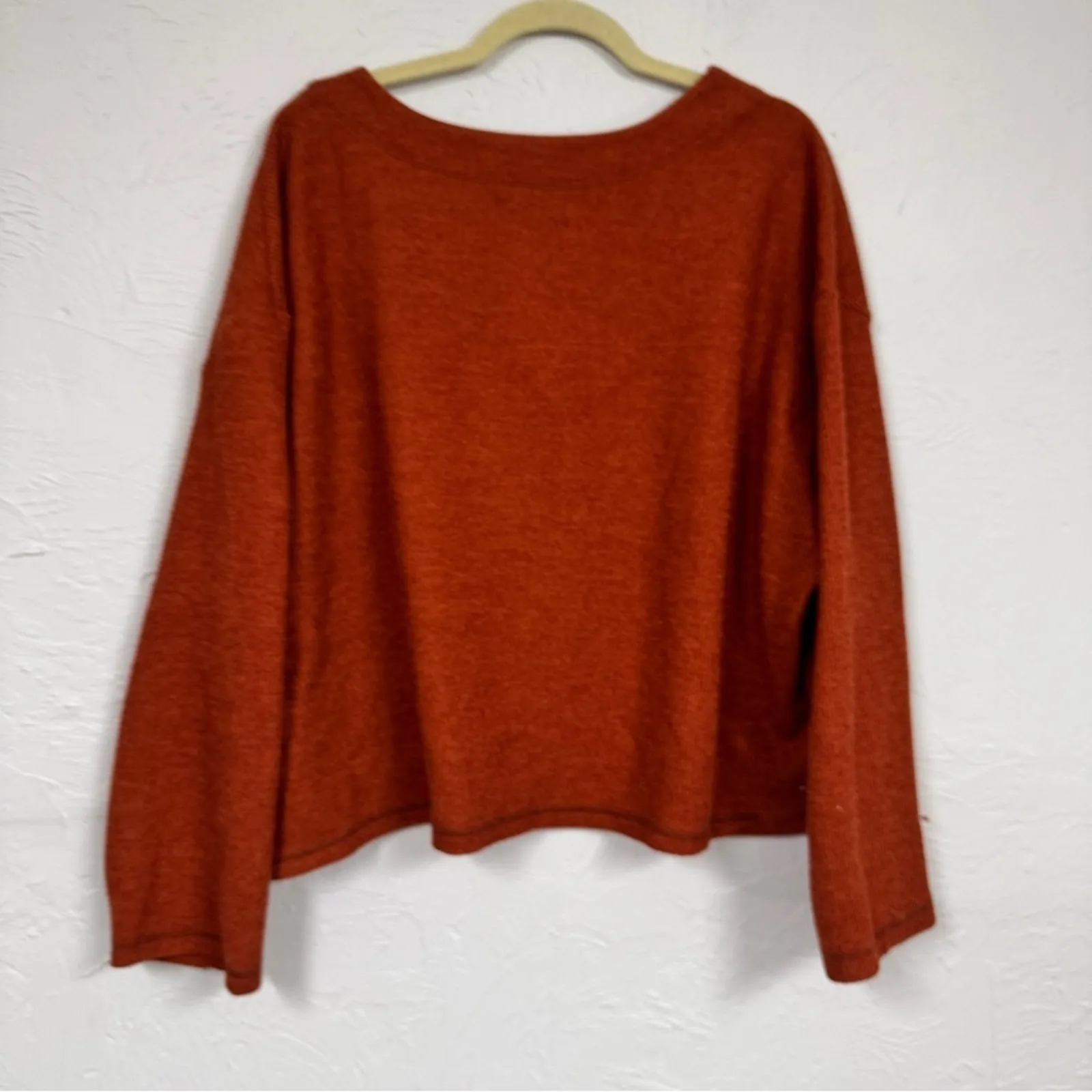 Urban Outfitters Orange Chunky Knit Oversized Sweater Womens L Casual Fall - Image 5