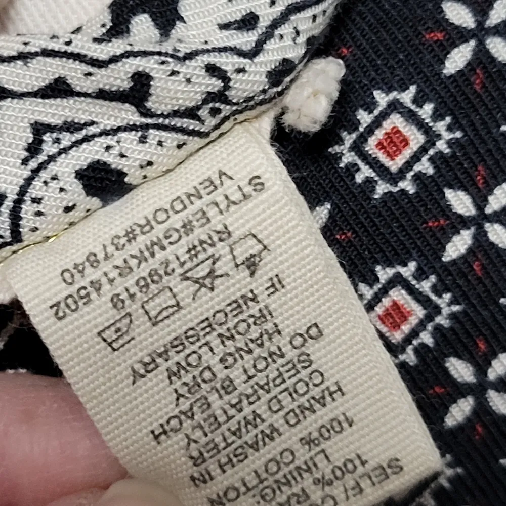 Gimmicks by bke paisley printed fringed flyaway cropped blazer size small - Image 10