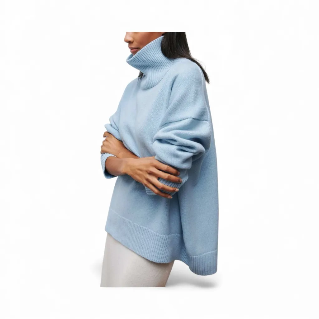 COMMENSE Cloudless Sky Turtleneck Oversized Sweater COLOR - Image 2