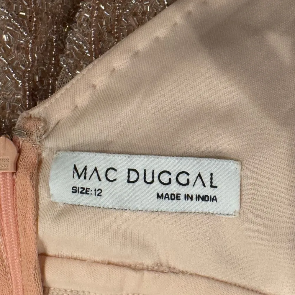 NWT Mac Duggal 6015 V Neck Sequin Embellished Gown Size 12 - Image 9