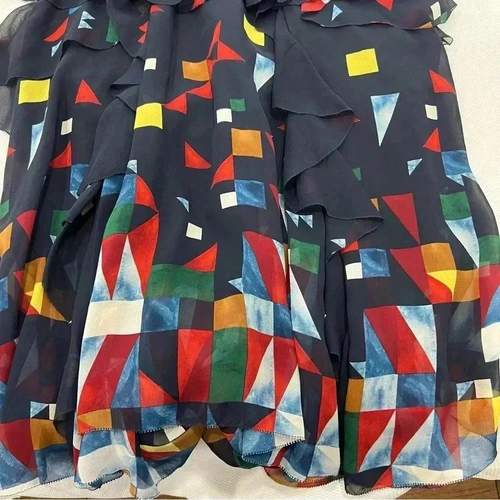 Joie Kiersten Printed Silk‎ Ruffle Dress-Size 4 - Image 9