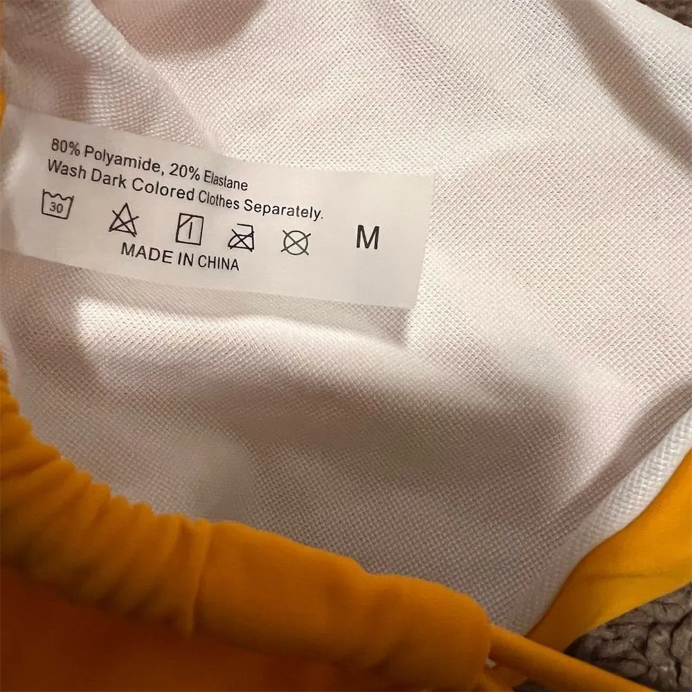 Women's Orange Bandeau Bikini Set with Chain Detail Size Medium NWOT - Image 10