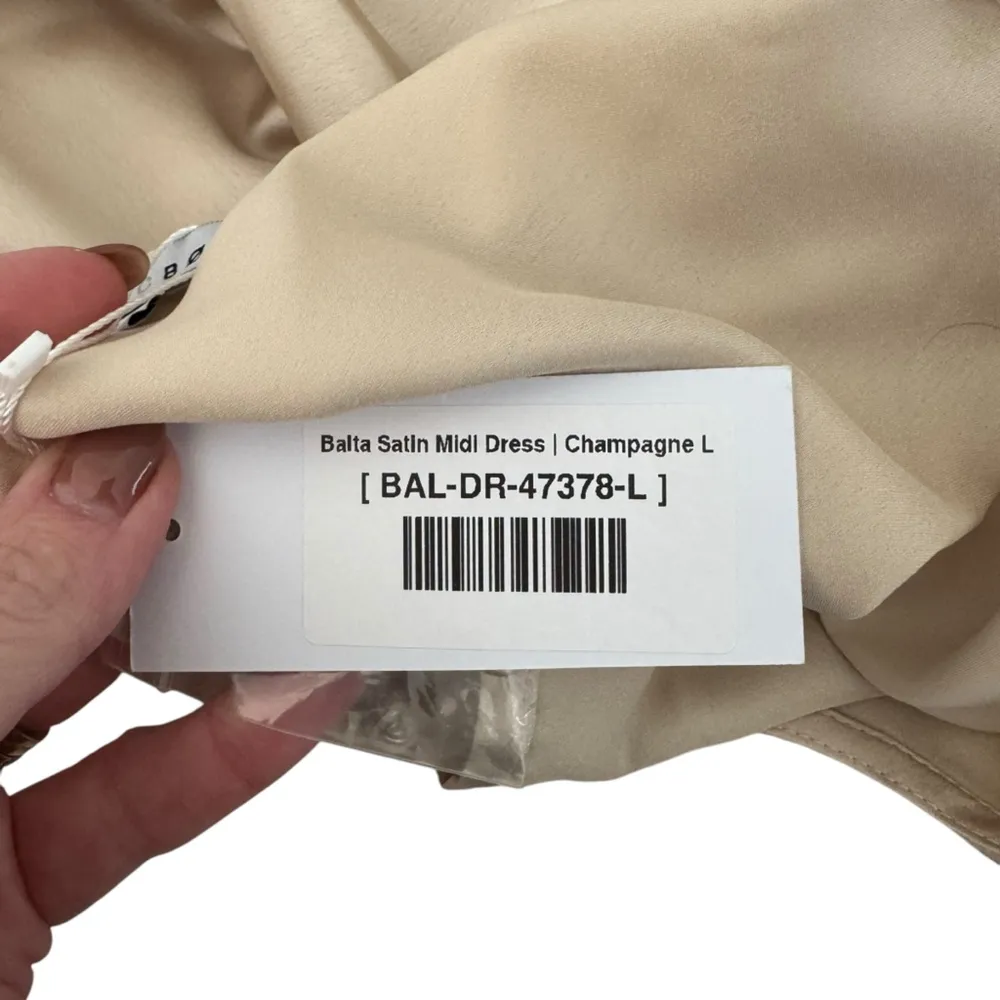 Baltic Born - NWT Balta Satin Midi Elegant Dress Sz L - Image 9