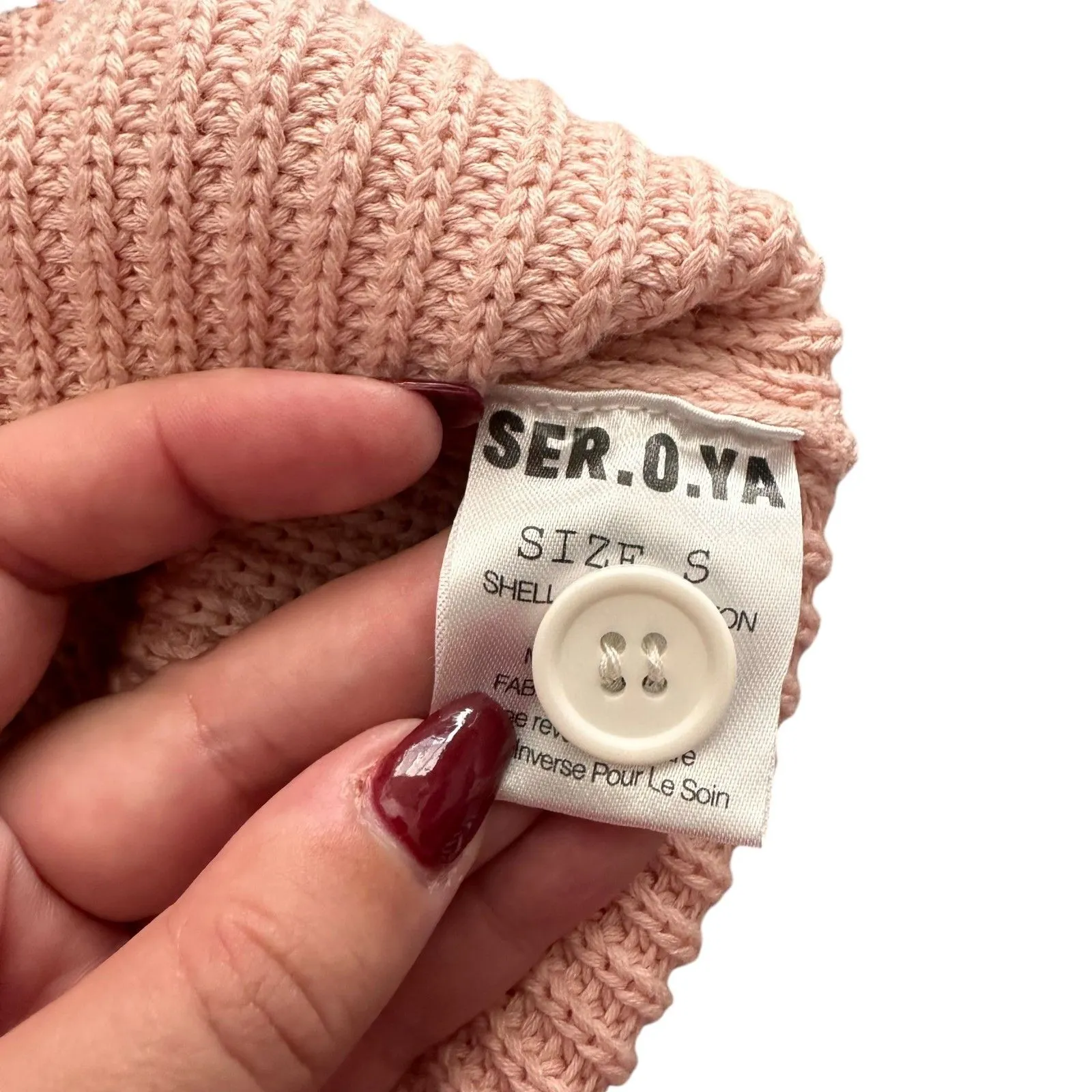 SER.O.YA Lola Knit‎ Distressed Strapless Cutout Dress NWT Small Pink - Image 7