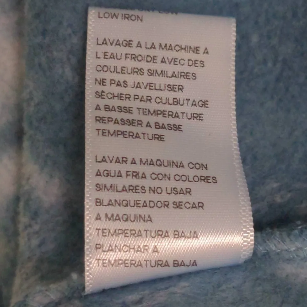 Good American Hoodie Sweatshirt Blue White Tie Dye Long Sleeve USA 2 (M) New - Image 8