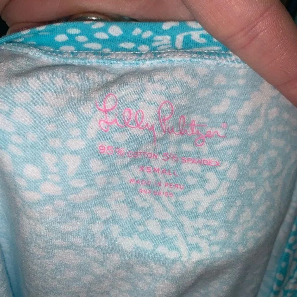 Lilly Pulitzer Shorely Blue Ice Cake v-neck S knit T-shirt - Image 3