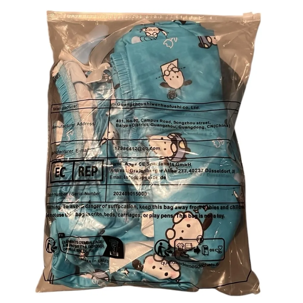 Sanrio 3 Pc. Woman’s Blue Cartoon Pajamas 
Size extra large - Image 6