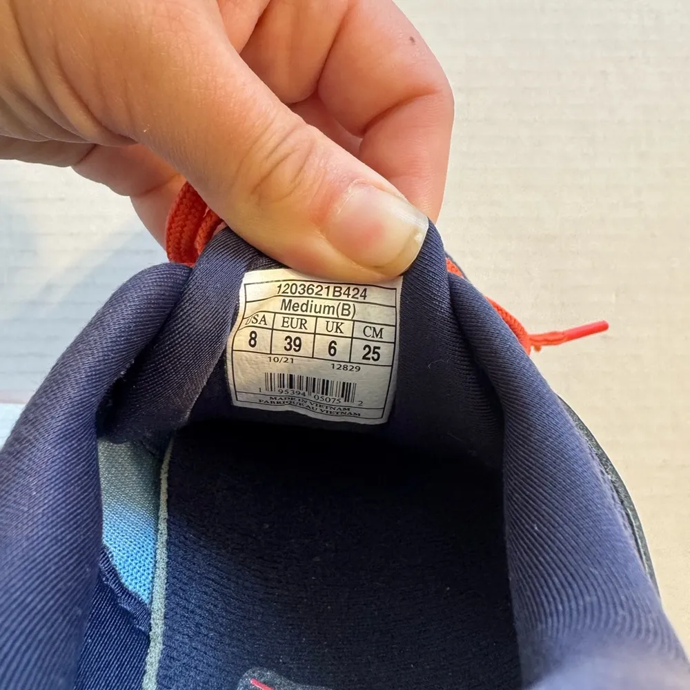 Brooks Navy Orange Range 2 Athletic Lace Up Running Sneaker Womens 8 - Image 7