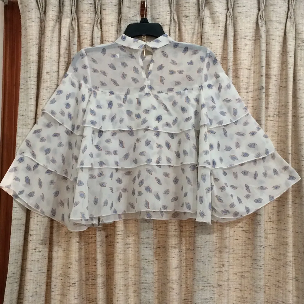 Bishop and Young  Cropped Layered Flounce Blouse - Image 6