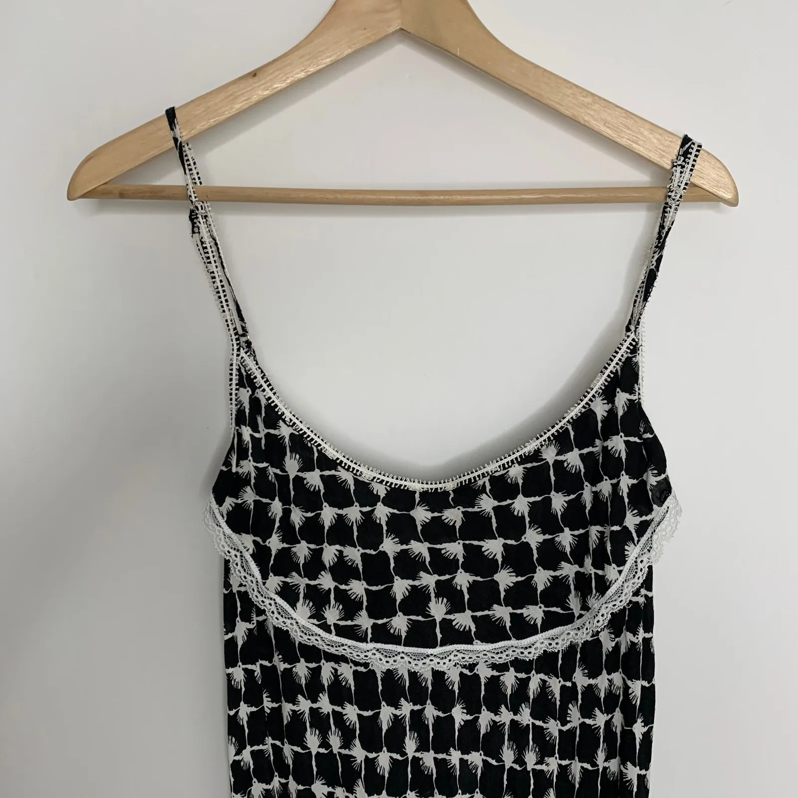 Poupette St Barth Donna Strappy Dress Black Net Tassel Small - Image 13