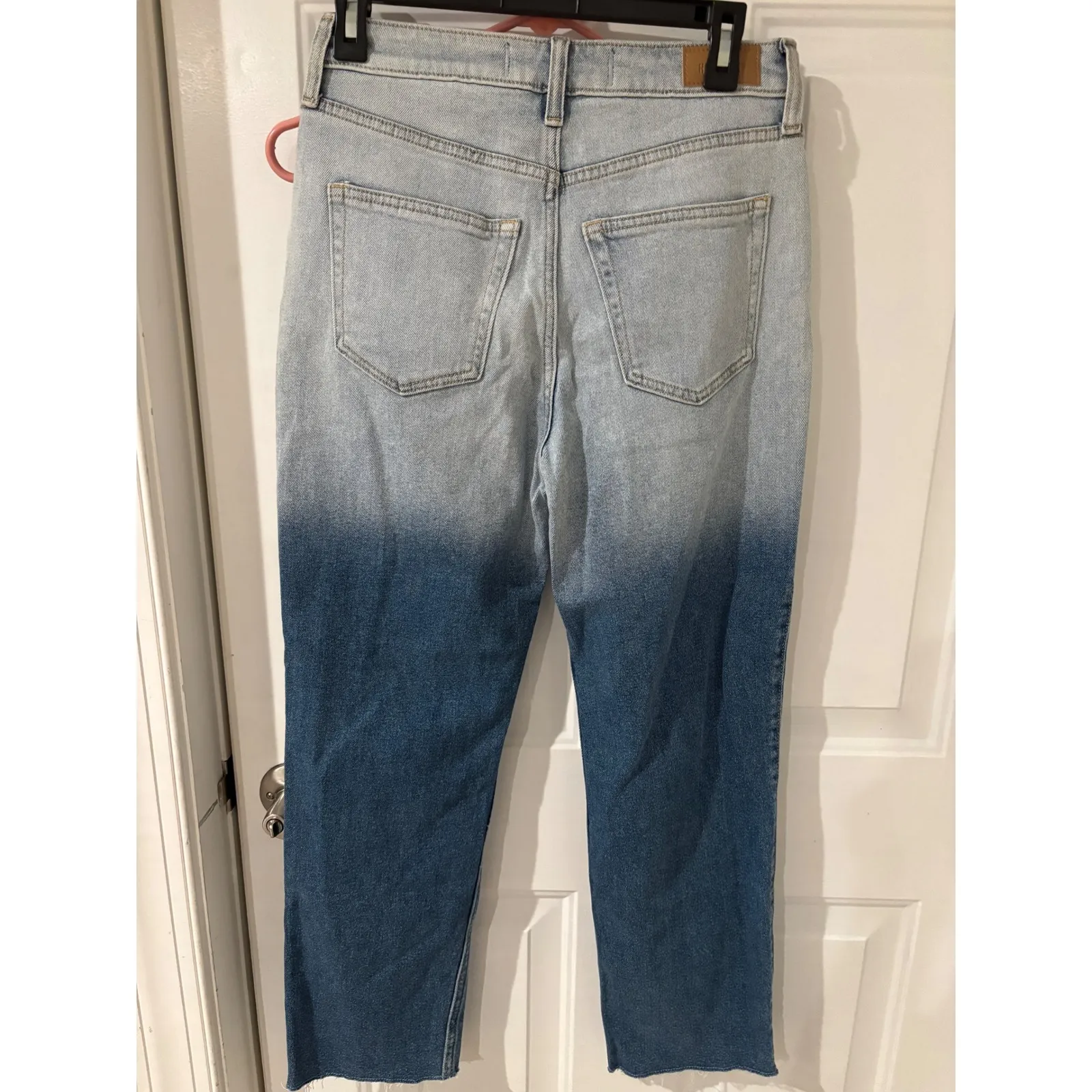Hollister Jeans Distressed Ripped Dip Dye‎ Raw Hem Straight Leg Denim 3R - Image 6