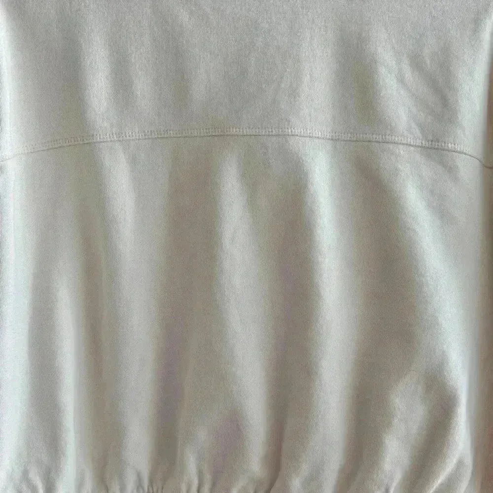 BP White 1/4 Zip Sports Jacket, Athleisure Athletic White Sweatshirt, Small - Image 15