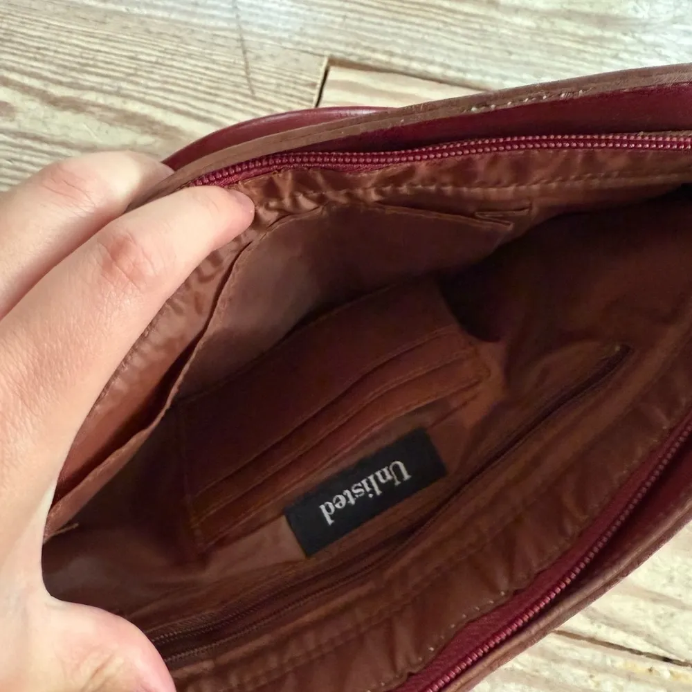Unlisted  Elegant Burgundy Leather Handbag - Image 3