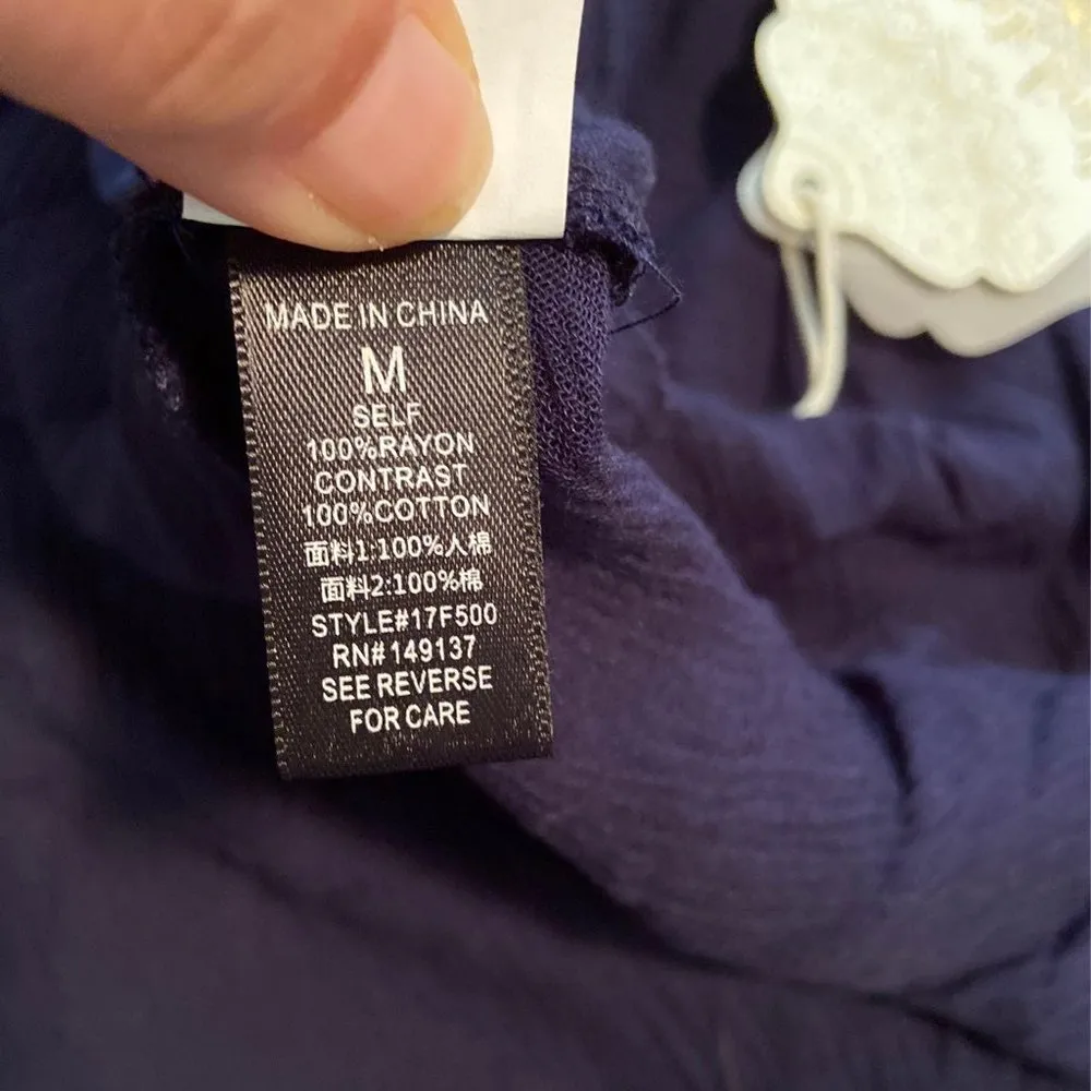 Altar'd State Navy Embroidered Boho Tank Top - Image 7