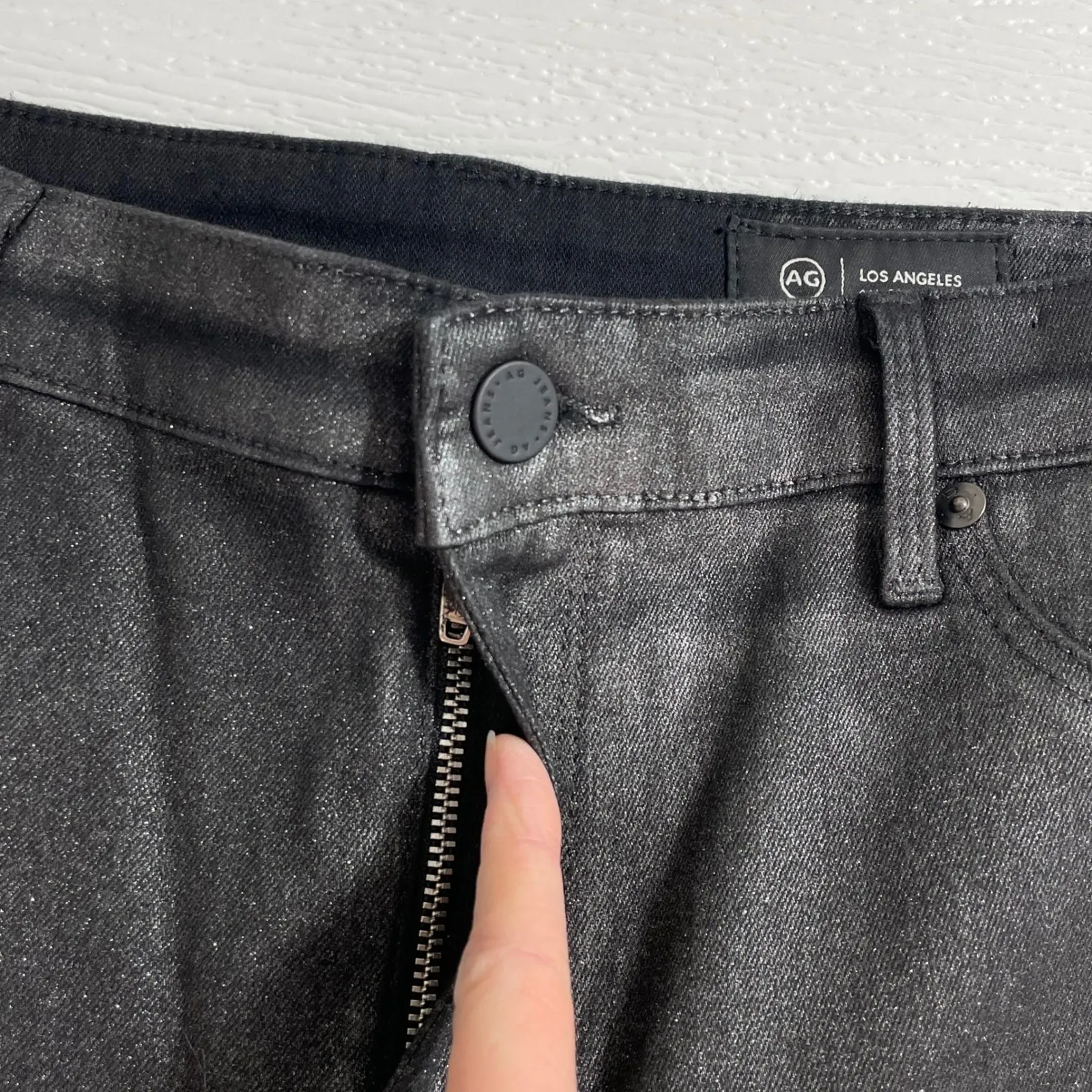 NWT AG Adriano Goldschmied Farrah Skinny Ankle Jeans‎ Black Gunmetal Sz 30 - Image 6