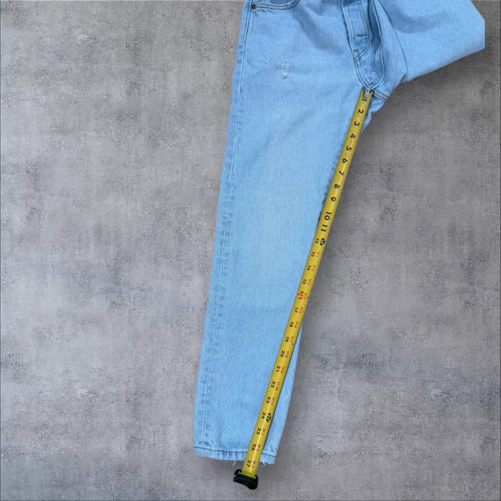 LEVI’S | 501 Straight Leg Skinny Jeans Light Wash PC9-29502-0215 Sz. 28x28 - Image 16