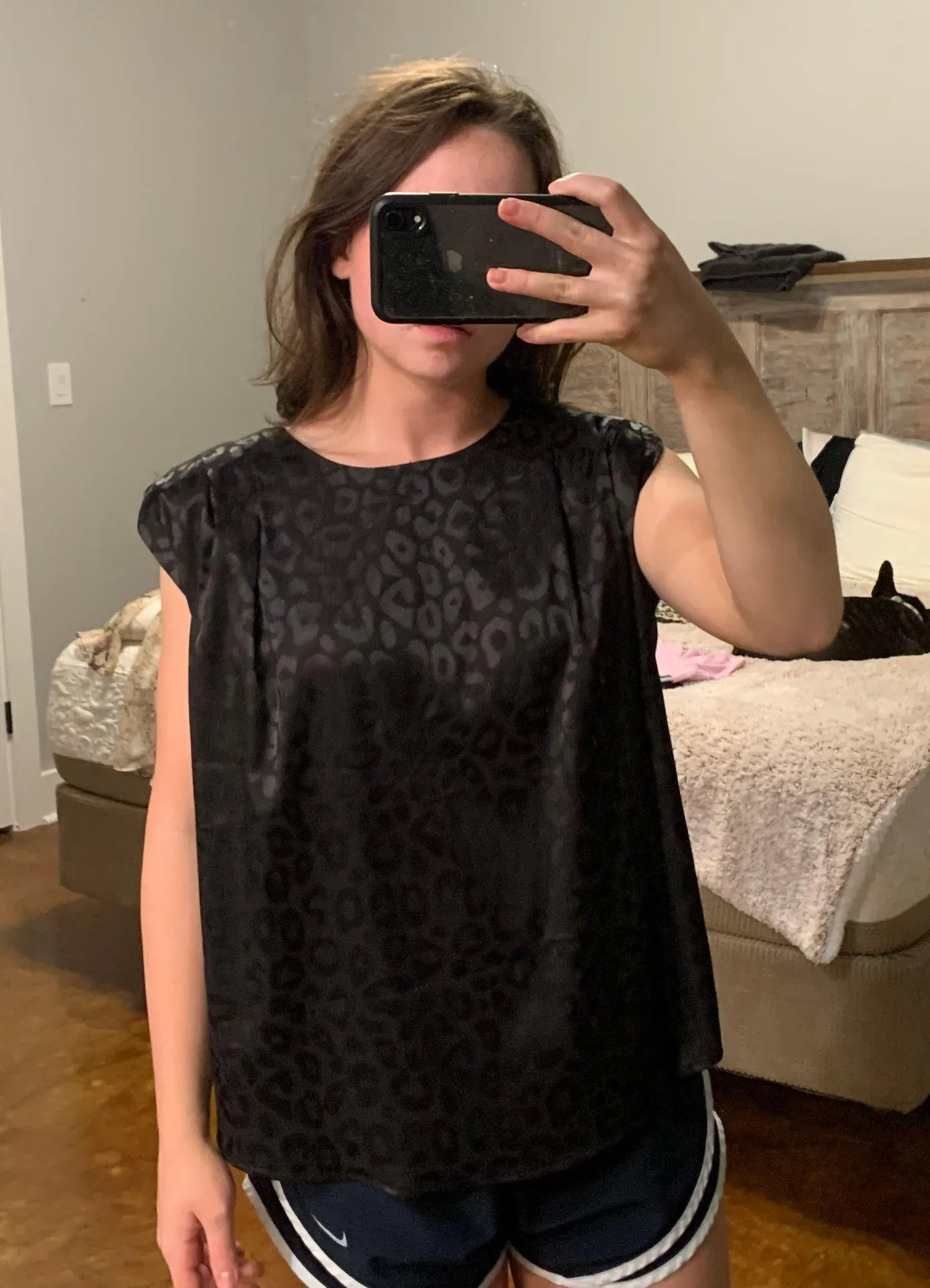 Leopard Print Top Black - Image 2