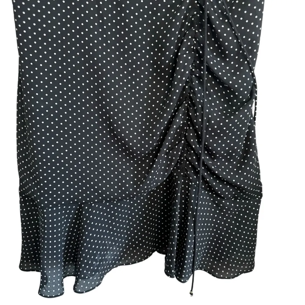 Sam Edelman Polka Dot Puff Sleeve Ruched Dress - Image 9