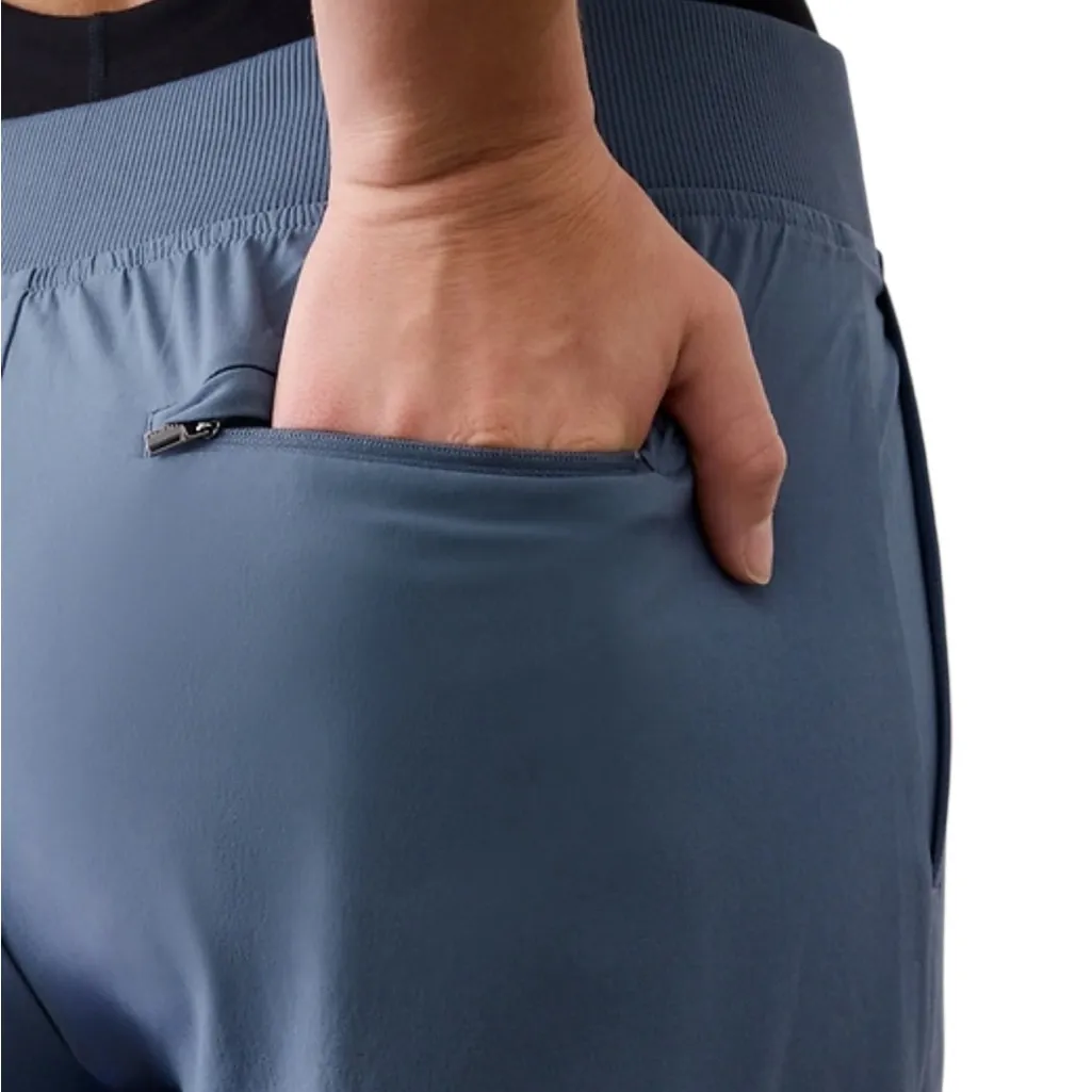 Athleta Brookyln Mid Rise Light Weight Jogger Pants Shadow Blue Womens 6 Petite - Image 7