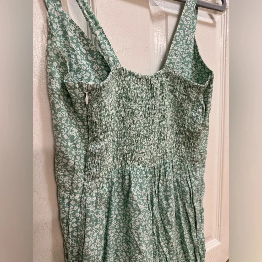 Faithfull the Brand River Seafoam Floral Print Culotte Jumpsuit Cottage Sz XS 2 - Image 3