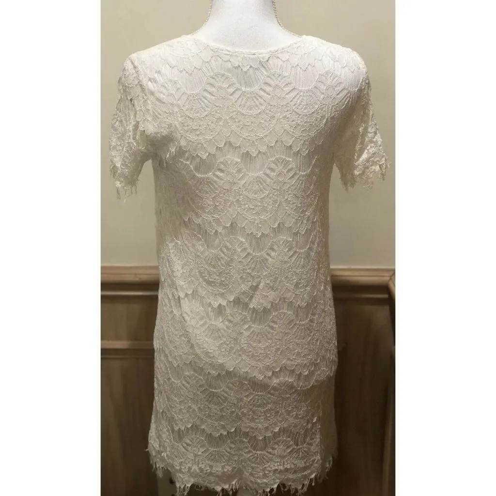 Kimchi Blue Shift Dress  ~ Size Small ~ Ivory ~ Lace - Image 6