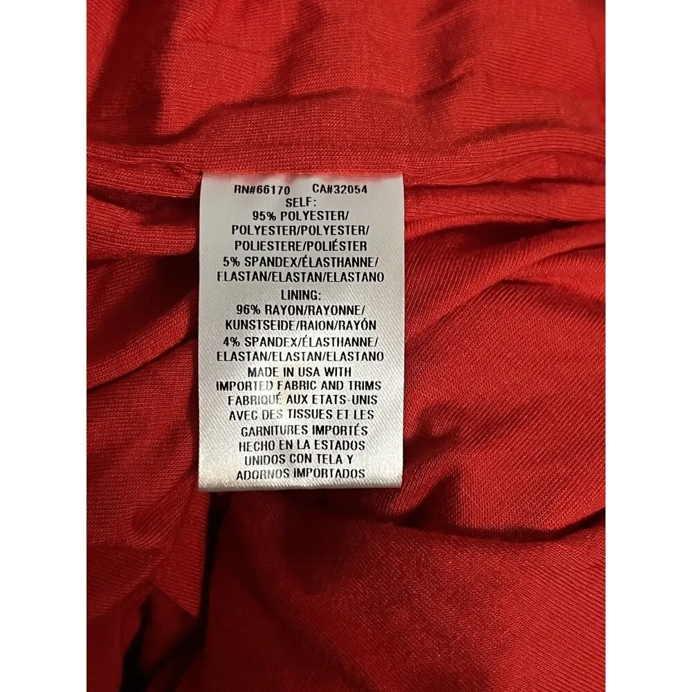 Hutch Anthropologie Rowan Red Ribbed Lined Knit Short Sleeve Dress Size Small - Image 11