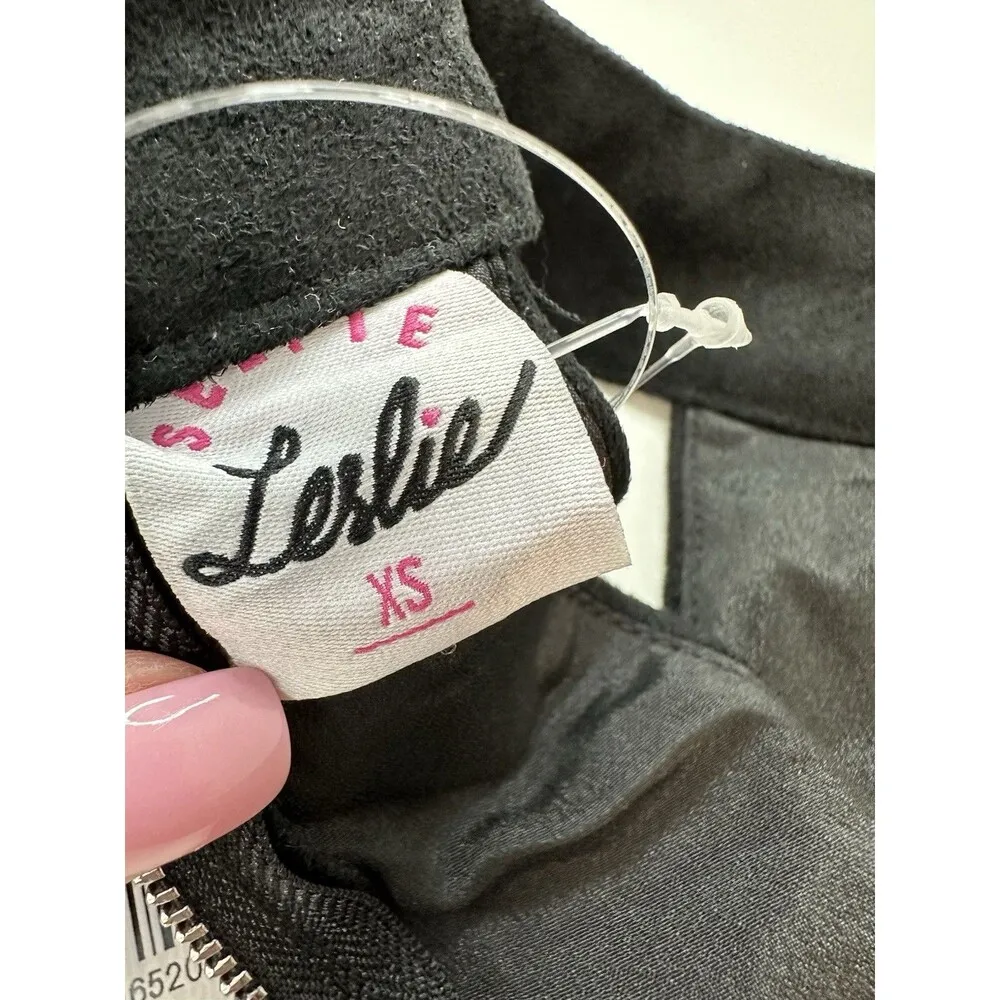 SELFIE LESLIE Helena Halter Dress Suede Mini Lace Up Sleeveless Fitted XS S NEW - Image 12