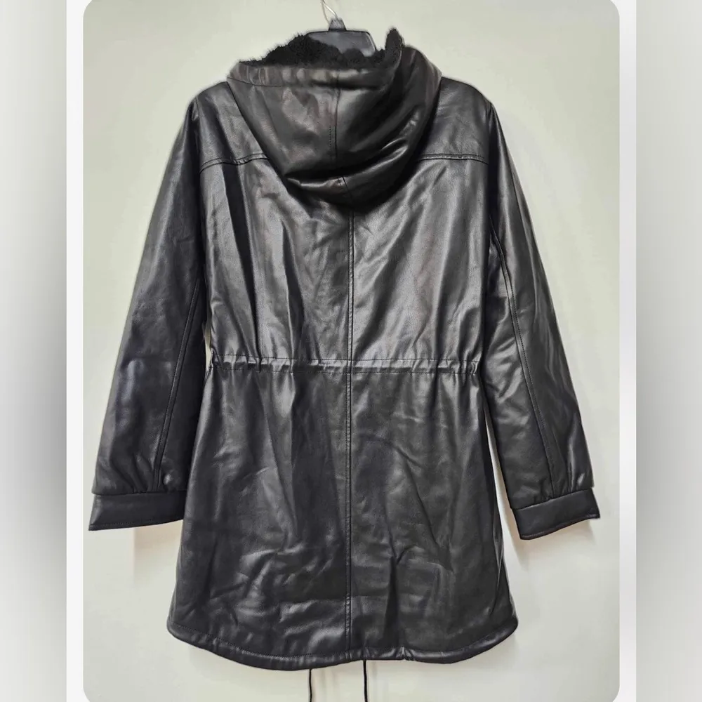 Unreal Fur Wet And Wild Faux Leather Jacket Size XS. H Black - Image 6
