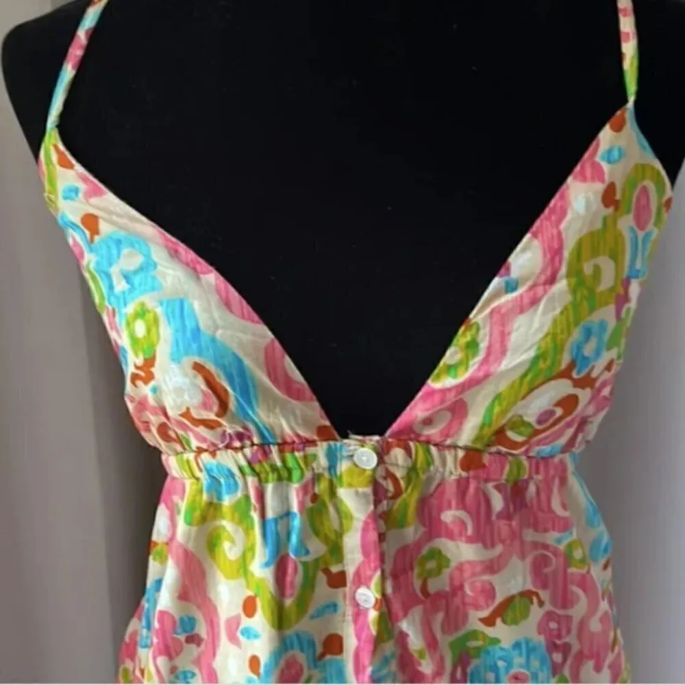 NEW House of Harlow 1960 Boho Maxi Dress with open back and tie NWT Pink Size XS - Image 5