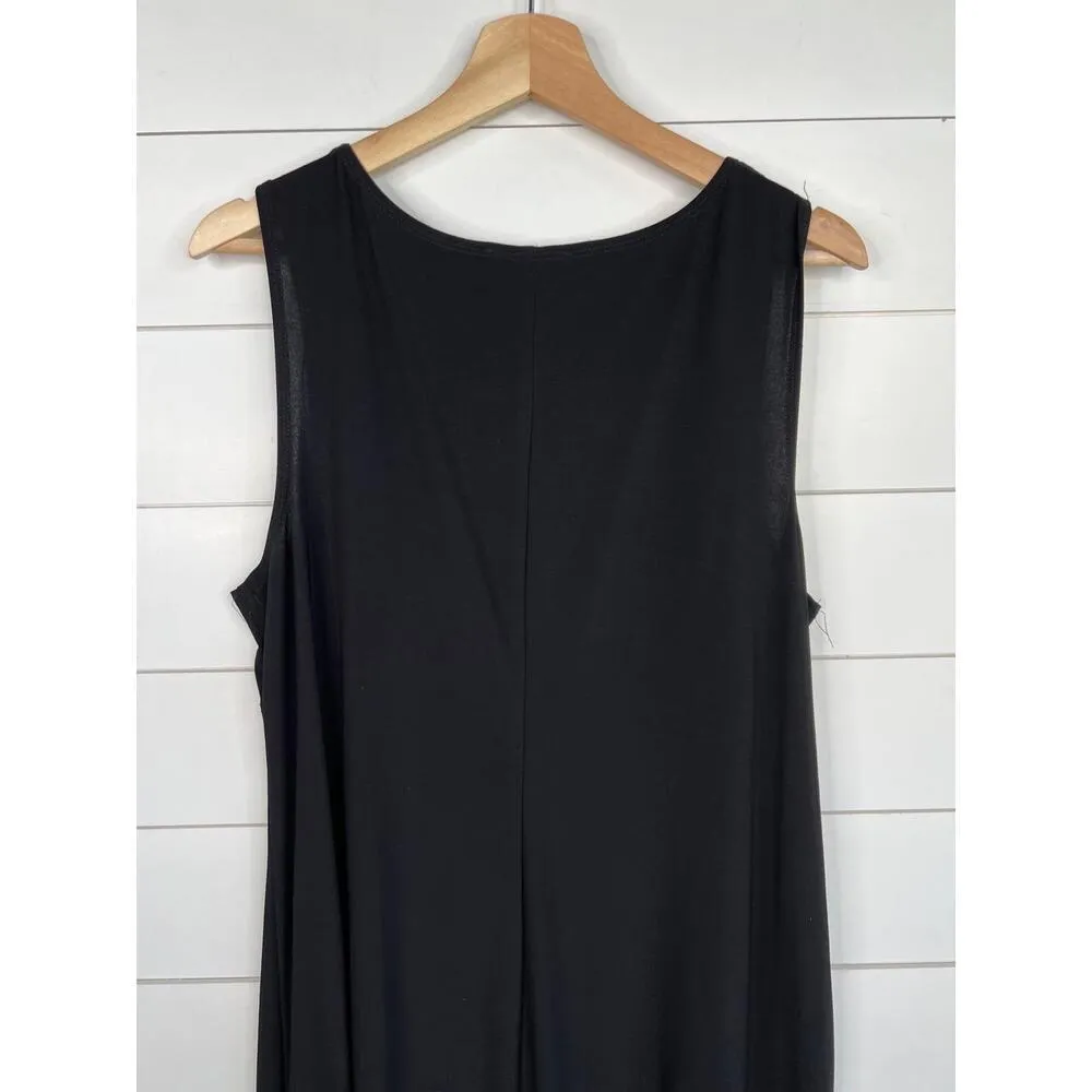 R&M Richards Black Pendant Attached Necklace Shift Dress Plus Size 14W - Image 7