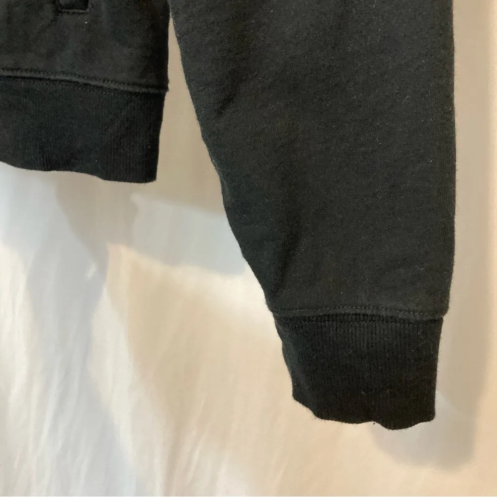 Y2K New York and Company Embroidered Floral Beaded Full Zip Hooded Sweatshirt Black Size L - Image 6