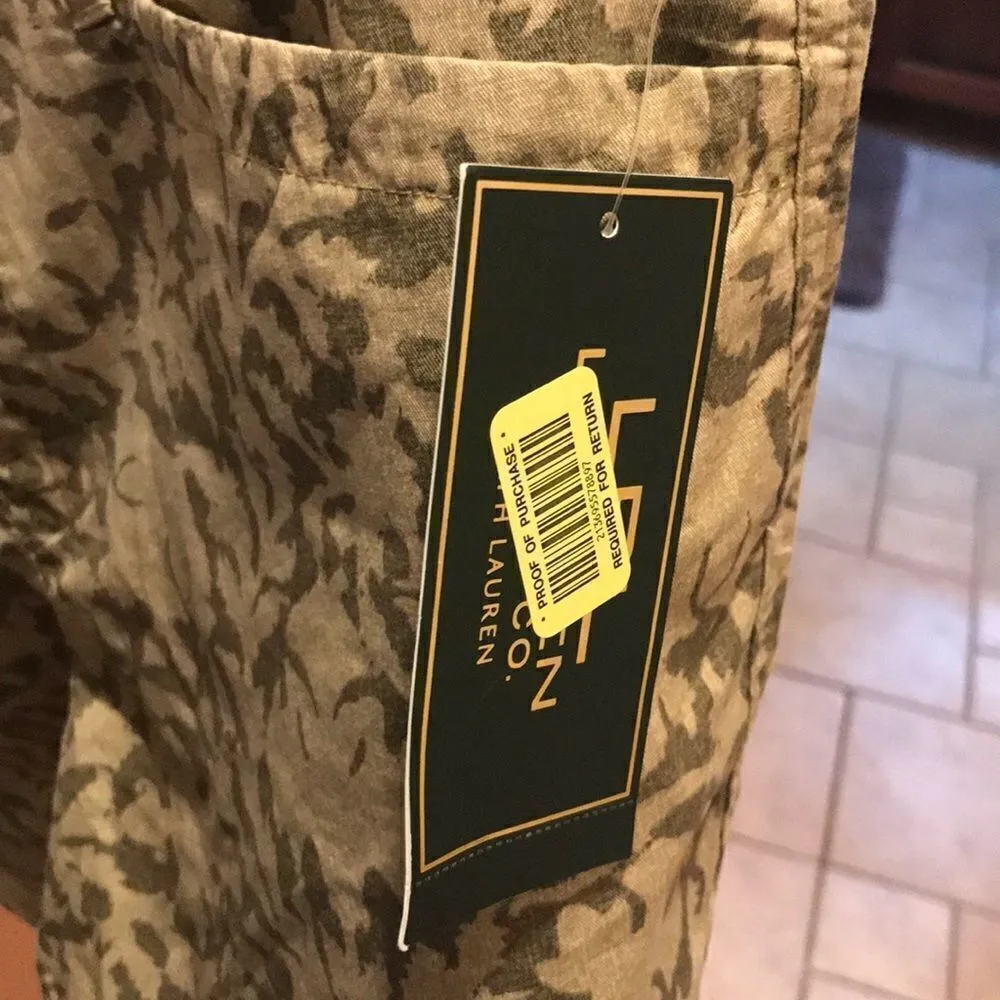 ✨LRL Lauren Jeans Co. olive floral shorts - Image 2