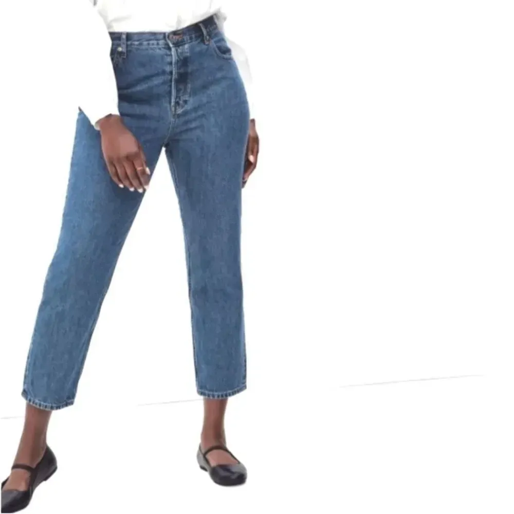 Everlane The Curvy 90’s Cheeky Straight Crop Blue Jeans Size 30 - Image 2