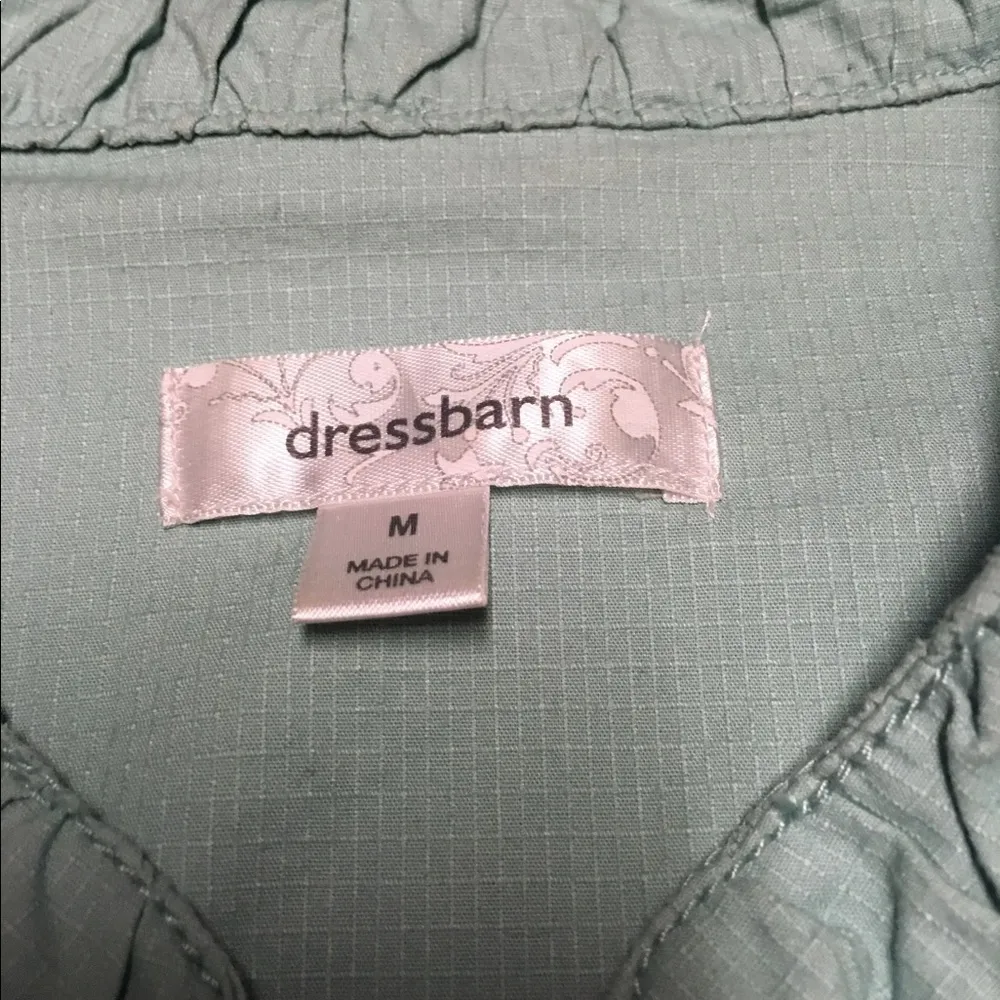 Dressbarn Sea foam Green Utility Jacket, size Med - Image 2