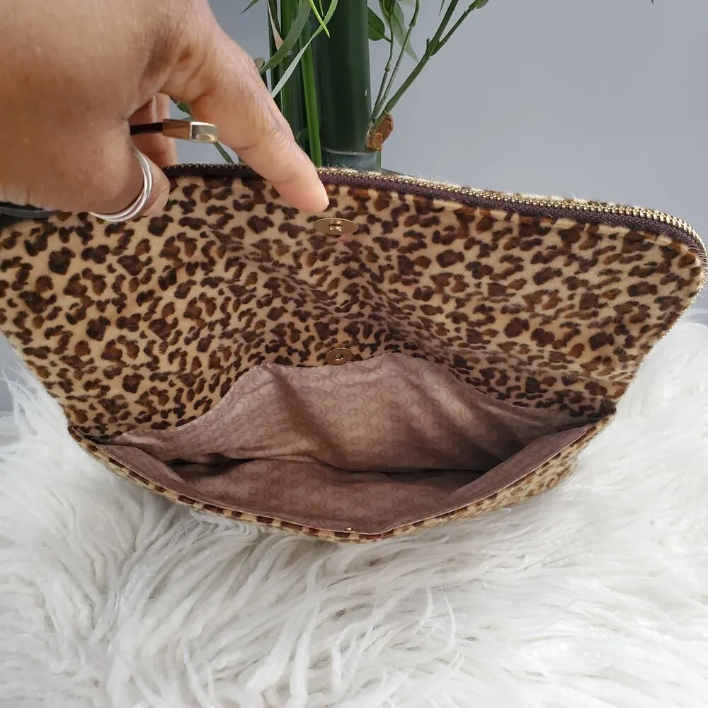 Charming Charlie Leopard Print Fabric Clutch - Image 5