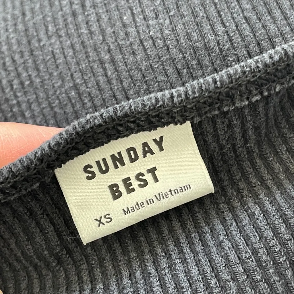 Sunday Best Dress ribbed bodycon mini womens Black (xsmall) casual minimalist Size XS - Image 2