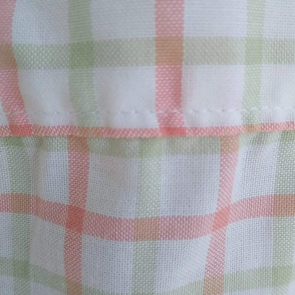 Willow Lane 20W Western Cowgirl Style Coral Lime Plaid Tunic Top Plus Pink - Image 2