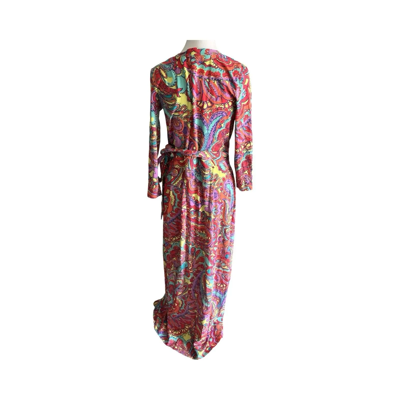 Lilly Pulitzer Adrina Multi Feelin Groovy Print Jersey Maxi Wrap‎ Dress Small - Image 2