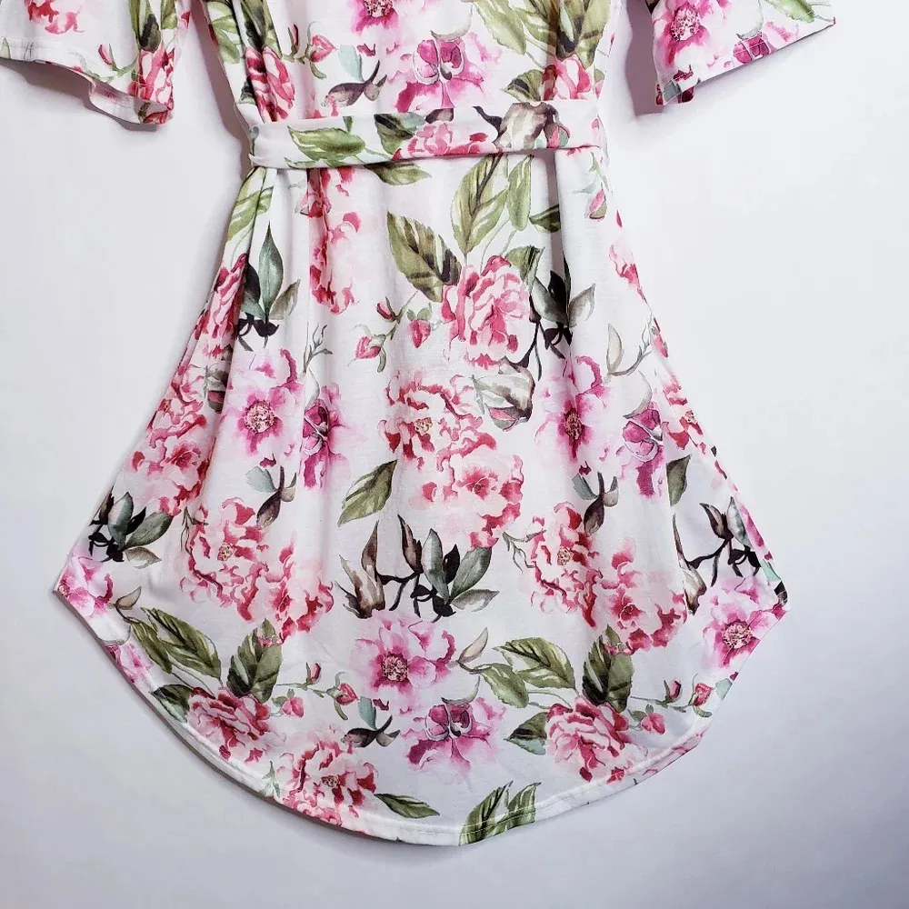 Mu Mu Show Me Your Mumu Robe Brie Pink Floral Size O/S - Image 6