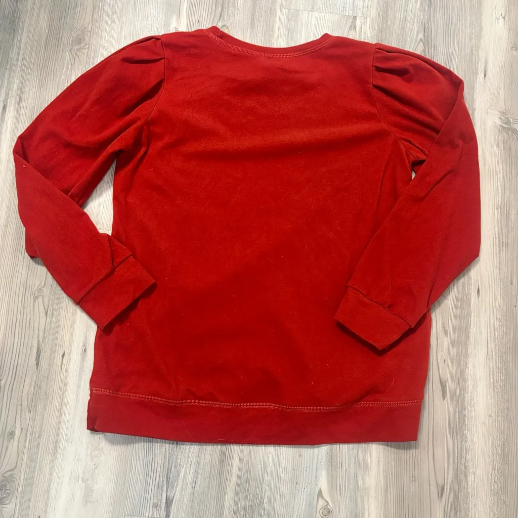 Medium NWOT red puff sleeve - Image 2