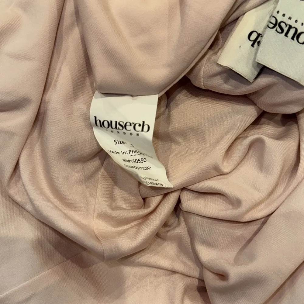 NWOT House of CB Juliette Blush Pink Halter Gown Sz S - Image 5