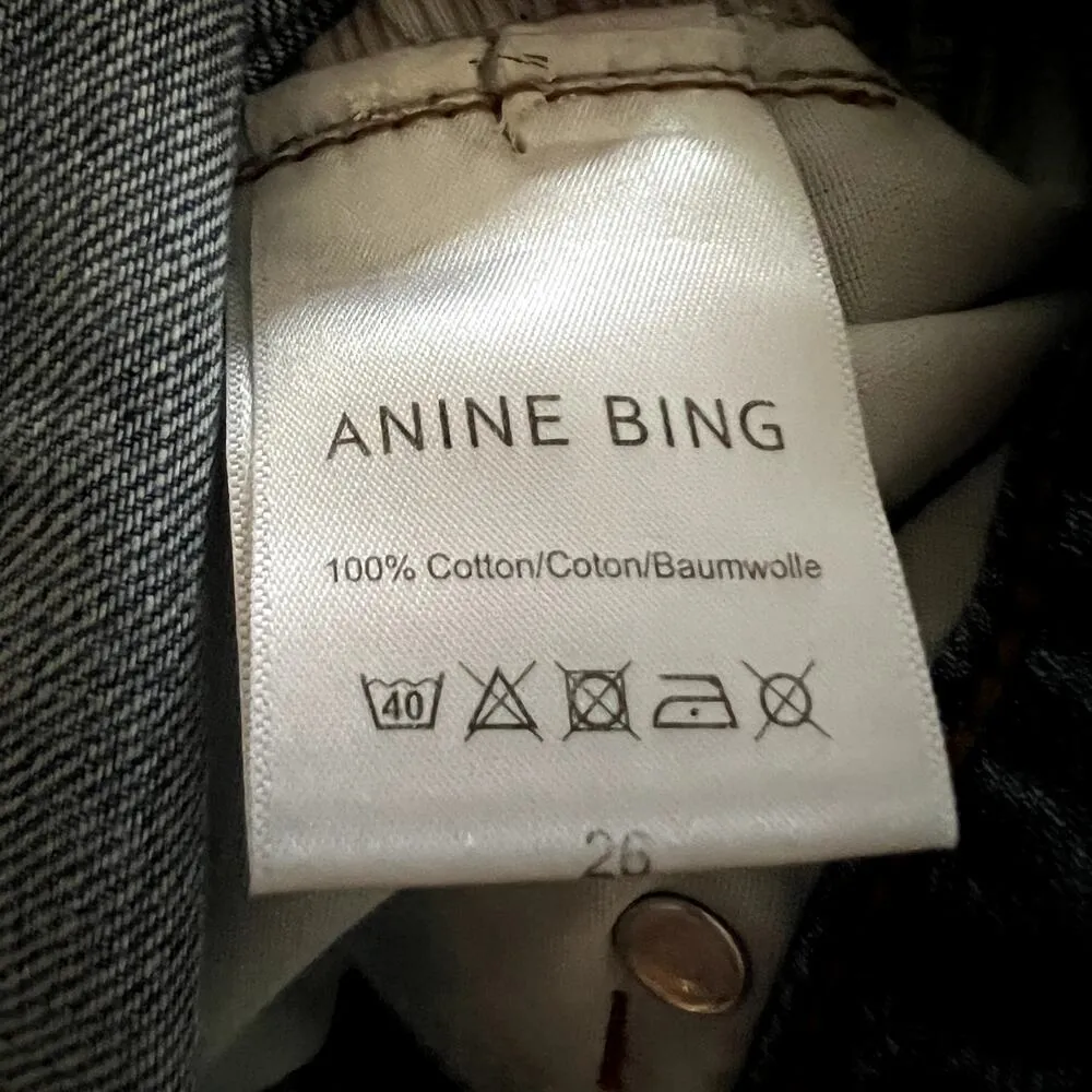 Anine Bing button fly jeans size 26 blue high rise DR - Image 5